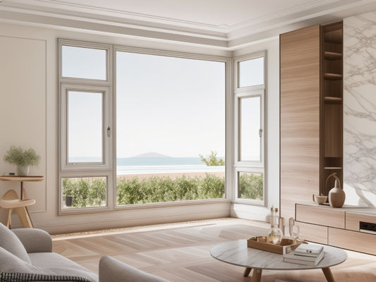 Casement revêtu d'aluminium moderne, vitres isolantes sur mesure