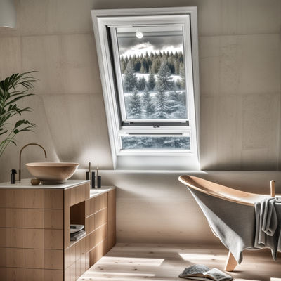 Légère aluminium haut suspendu cadre de fenêtre verre vers l' intérieur / vers l' extérieur ouverture