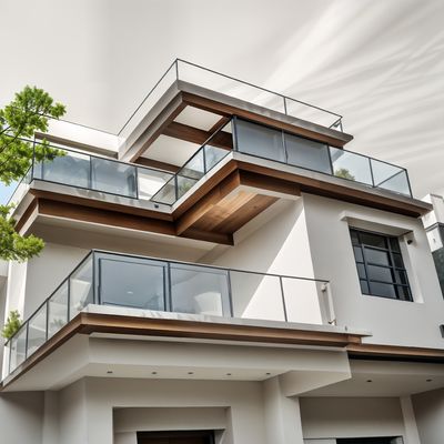 Escalier en aluminium solide balustrade en aluminium résistant au feu