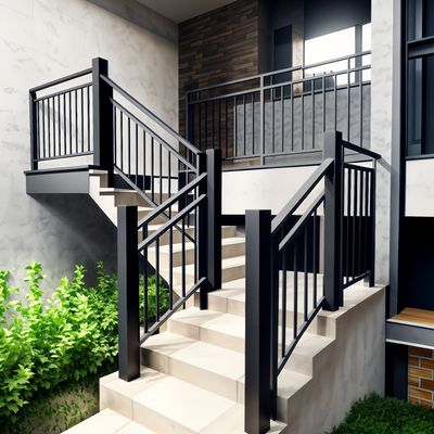 OEM Contemporain Escalier Manche Balustrade Aluminium Design élégant