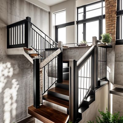 Résistance à la rouille de la clôture d'escalier en aluminium