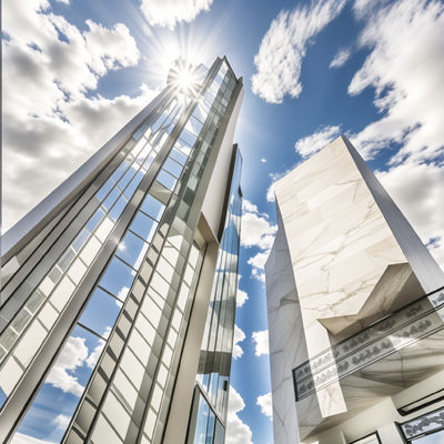 OEM Exterior Glass Aluminium Curtain Wall Isolation thermique étanche au vent